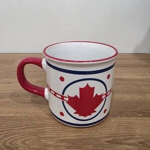 Red and White Maple Leaf Mug